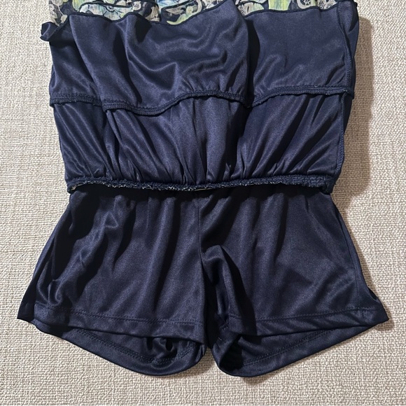 JUSTICE Floral Tiered Skirt Built-in Shorts Blue Green Sheer Fairycore Girl 12 - Picture 4 of 11